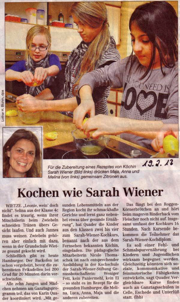 Kochen wie Sarah Wiener